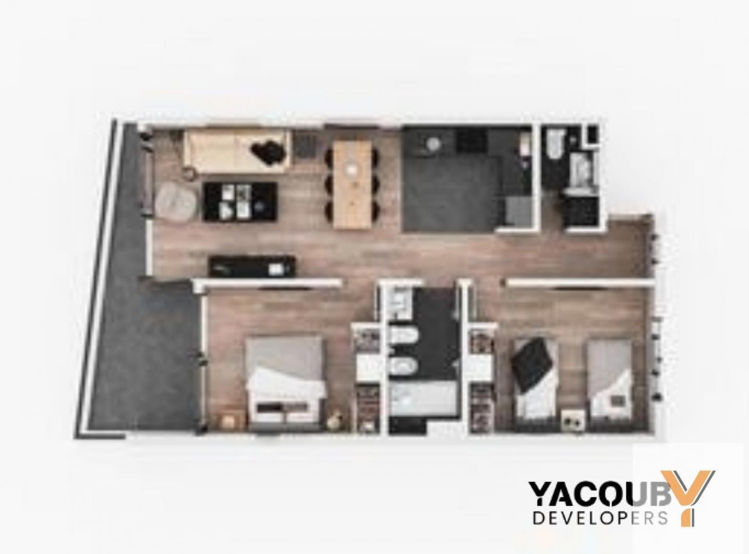 Departamento venta 1 dormitorio 1 baño balcón 45 mts 2 totales - La Plata-Estrenar-emprendimiento.