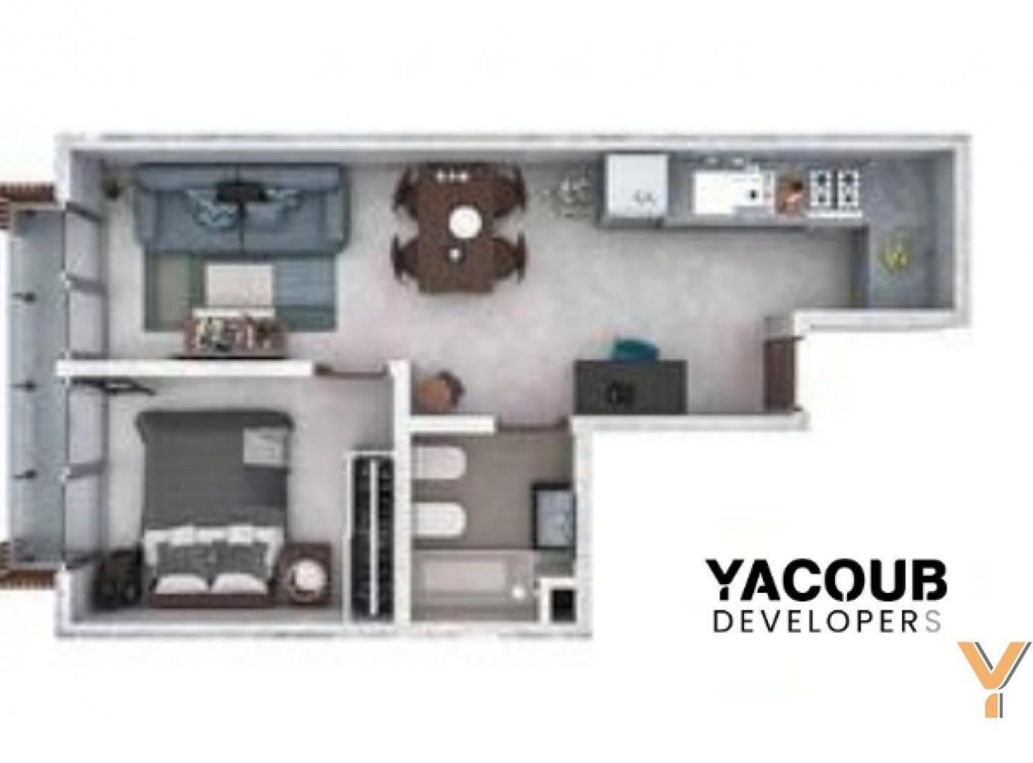 Departamento en venta - 1 dormitorio 1 baño-Estrenar-41Mts2 - La Plata