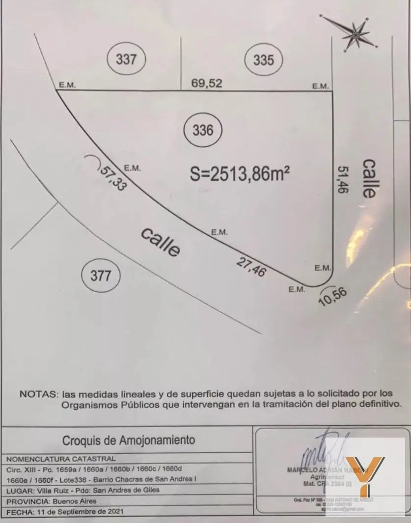 Terreno en venta - 2.513mts2 - Carlos Keen 5