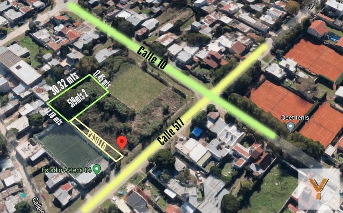Terreno en venta - 519Mts2 - Ringuelet