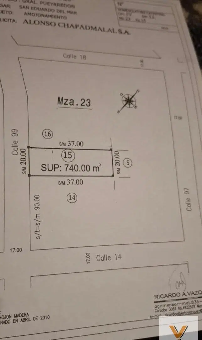 Terreno en Venta -  - 740mts - Miramar 4