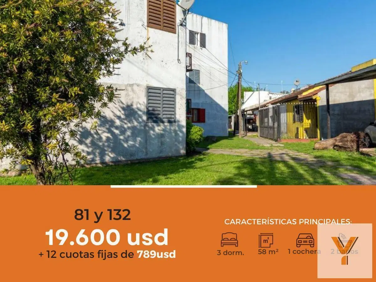 Departamento en venta - 3 Dormitorios 1 Baño 1 Cochera- 58mts2 - Villa Elvira [FINANCIADO] 2