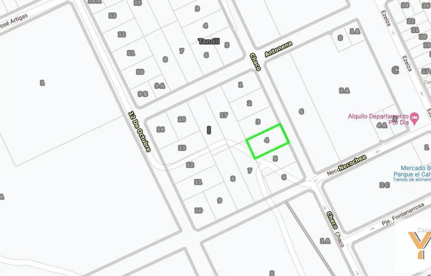 Terreno venta - 25,65x39,9mts - 864mts2 totales - Tandil 3