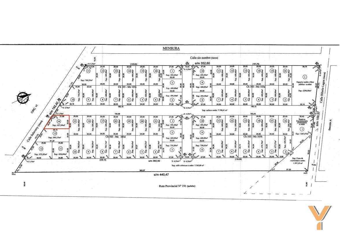 Terreno en venta - 627mts2 - Salto