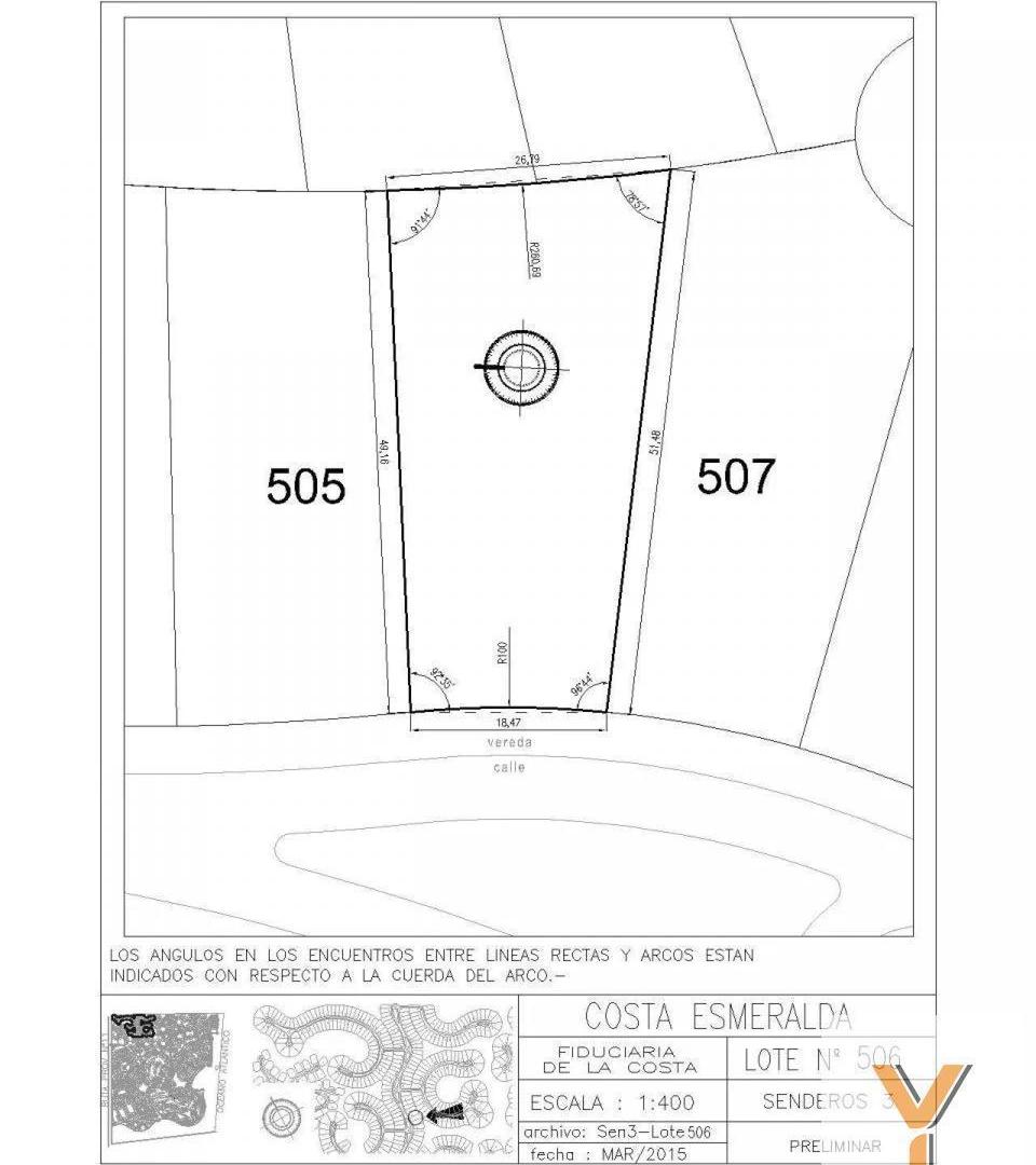 Foto de Terreno en Venta - - 1118mts - Costa Esmeralda, imagen 1
