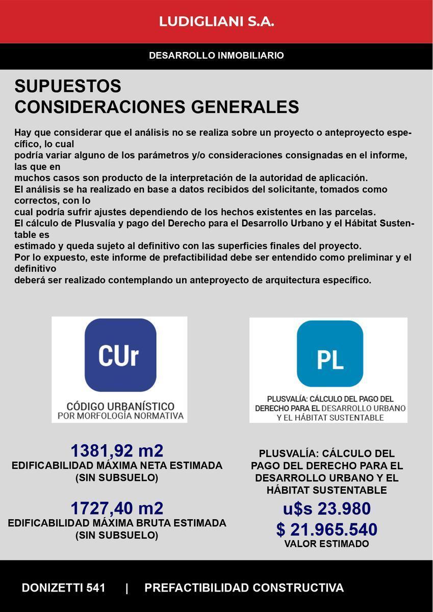Foto de V LURO LOTE 8.66 X 29.91 SUPERFICIE MÁXIMA A CONSTRUIR 2078M2 ESCUCHA, imagen 2