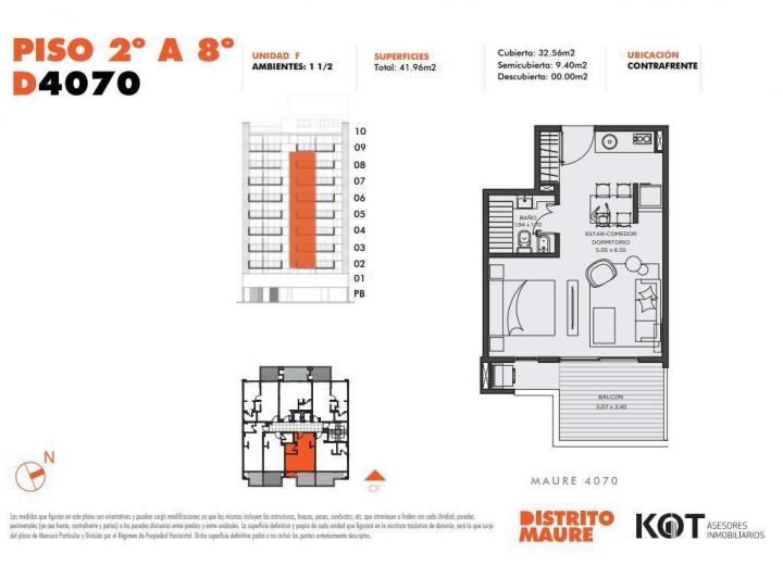 Ambiente y medio a estrenar en chacarita EN VENTA.