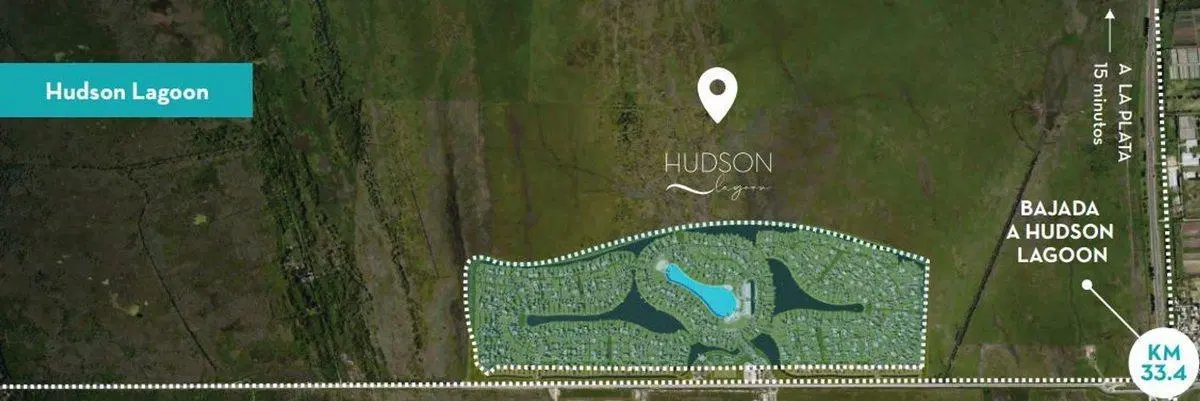 Lote en venta en Hudson Lagoon de  883 m2 al canal 2
