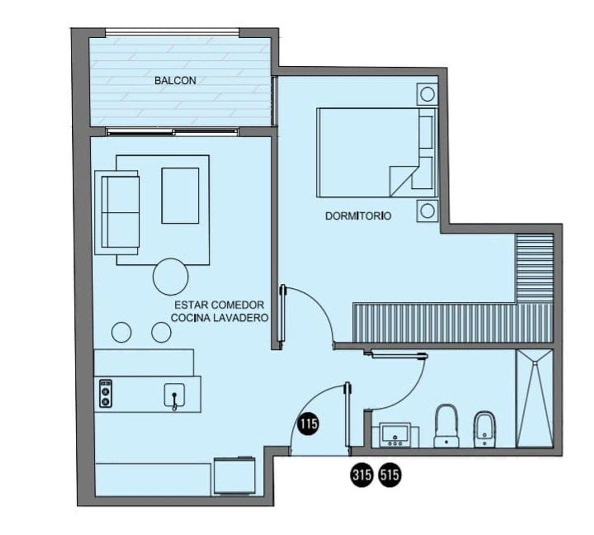 Foto de VENTA 2 AMBIENTES, PARQUE CHAS, imagen 4