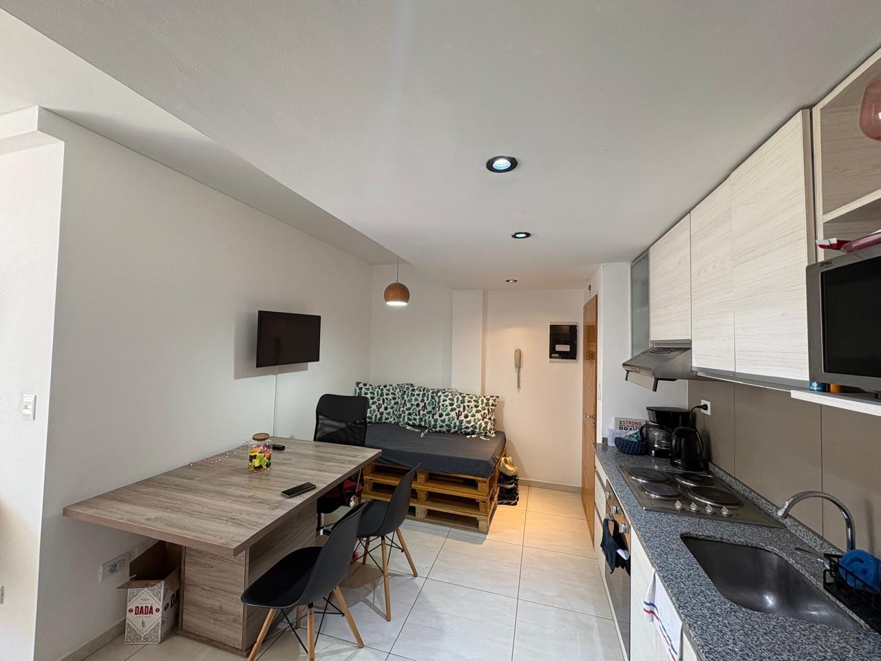 Departamento en venta de un ambiente en Parque Chacabuco full amenities
