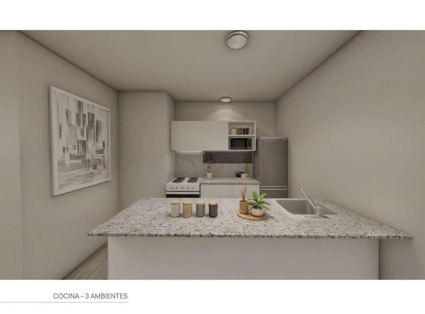 Departamento de 3 amb en construccion en Flores 5