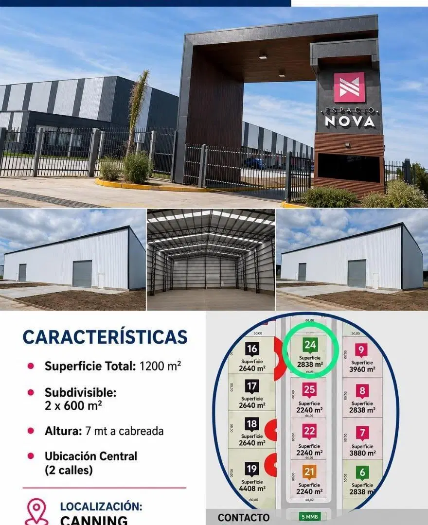 Canning - Alquiler Nave industrial 1200 mts2 - Espacio Nova 8