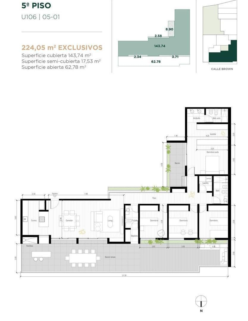 Departamento en venta en Pichincha, Rosario 4 dormitorios c/ amenities!
