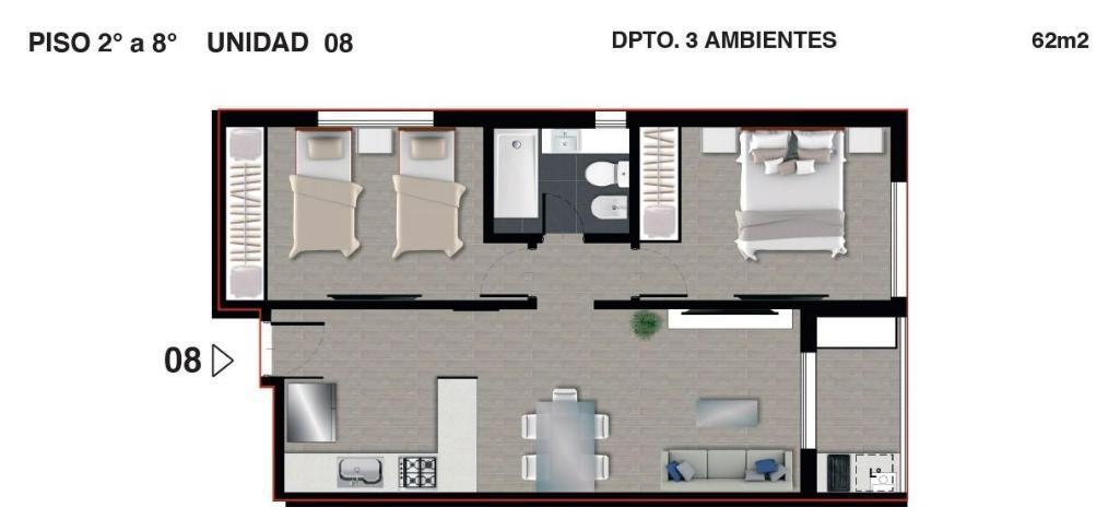 Foto de Departamento en venta en Centro, Rosario 2 dormitorios c/ amenities, imagen 5