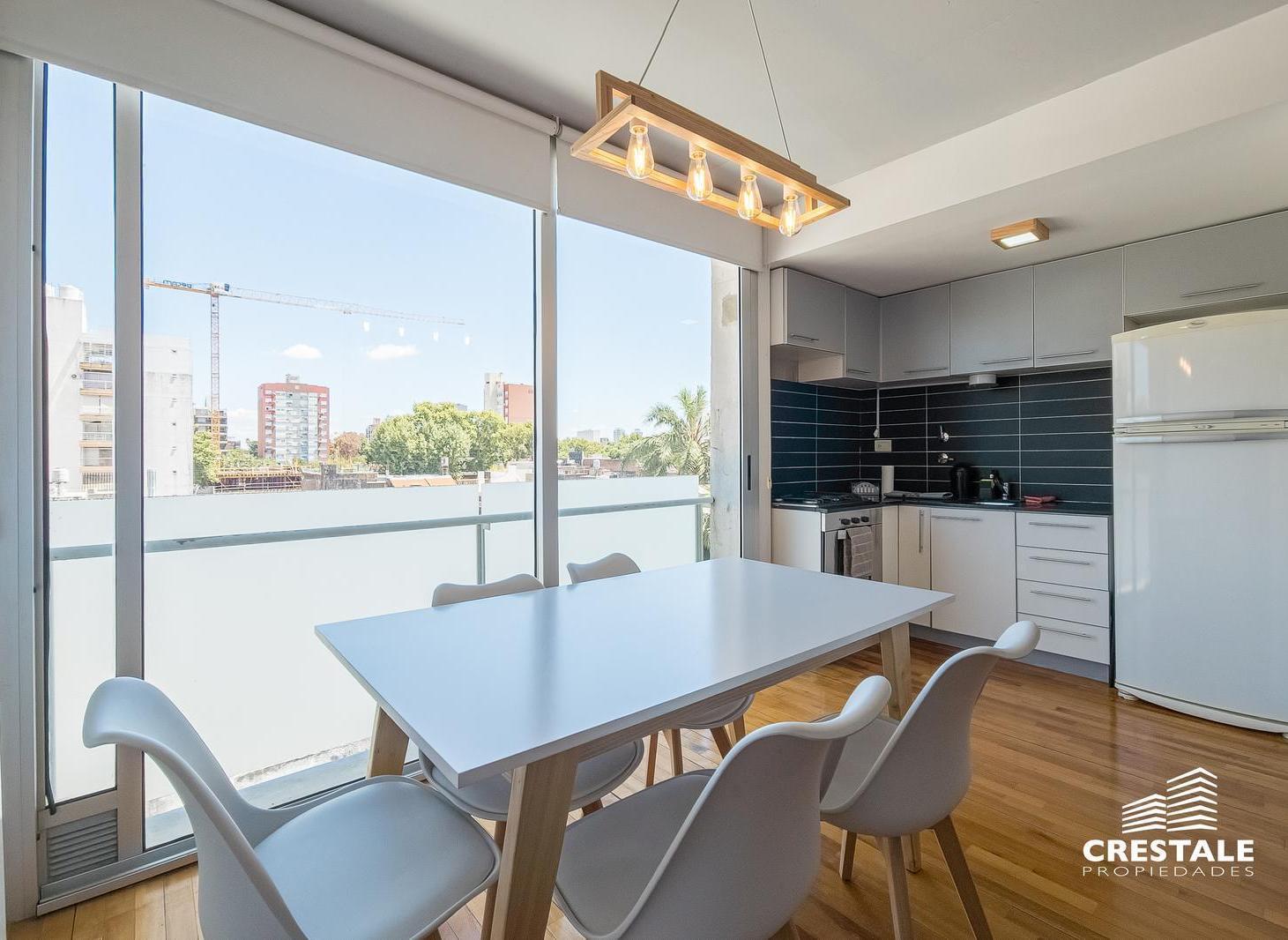 Venta / permuta - Departamento 1 dormitorio con balcón contrafrente - Pichincha, Rosario.