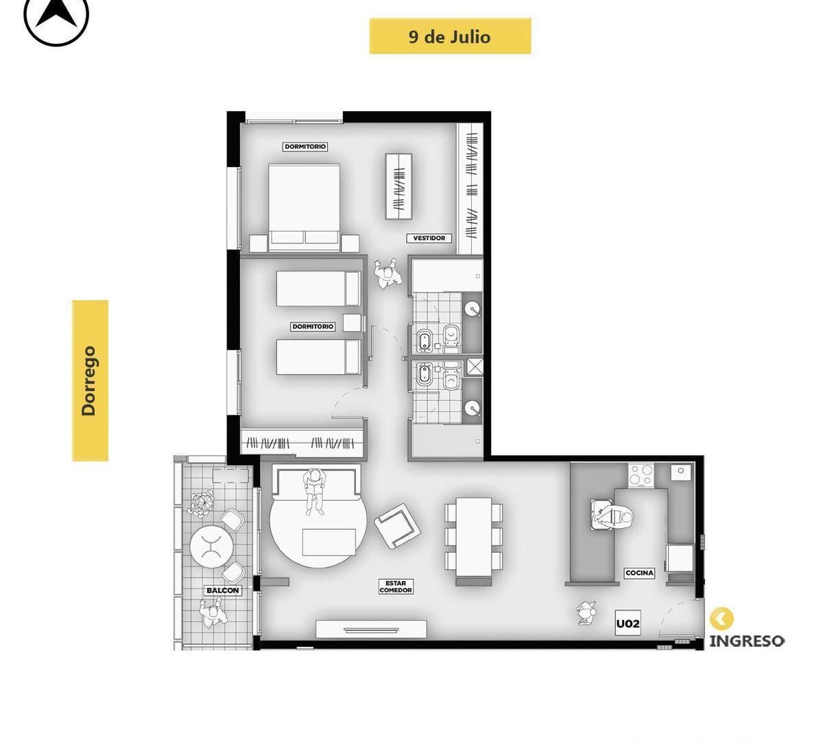 Venta / permuta - Departamento de 1 dormitorio - Balcón terraza - Rosario centro.