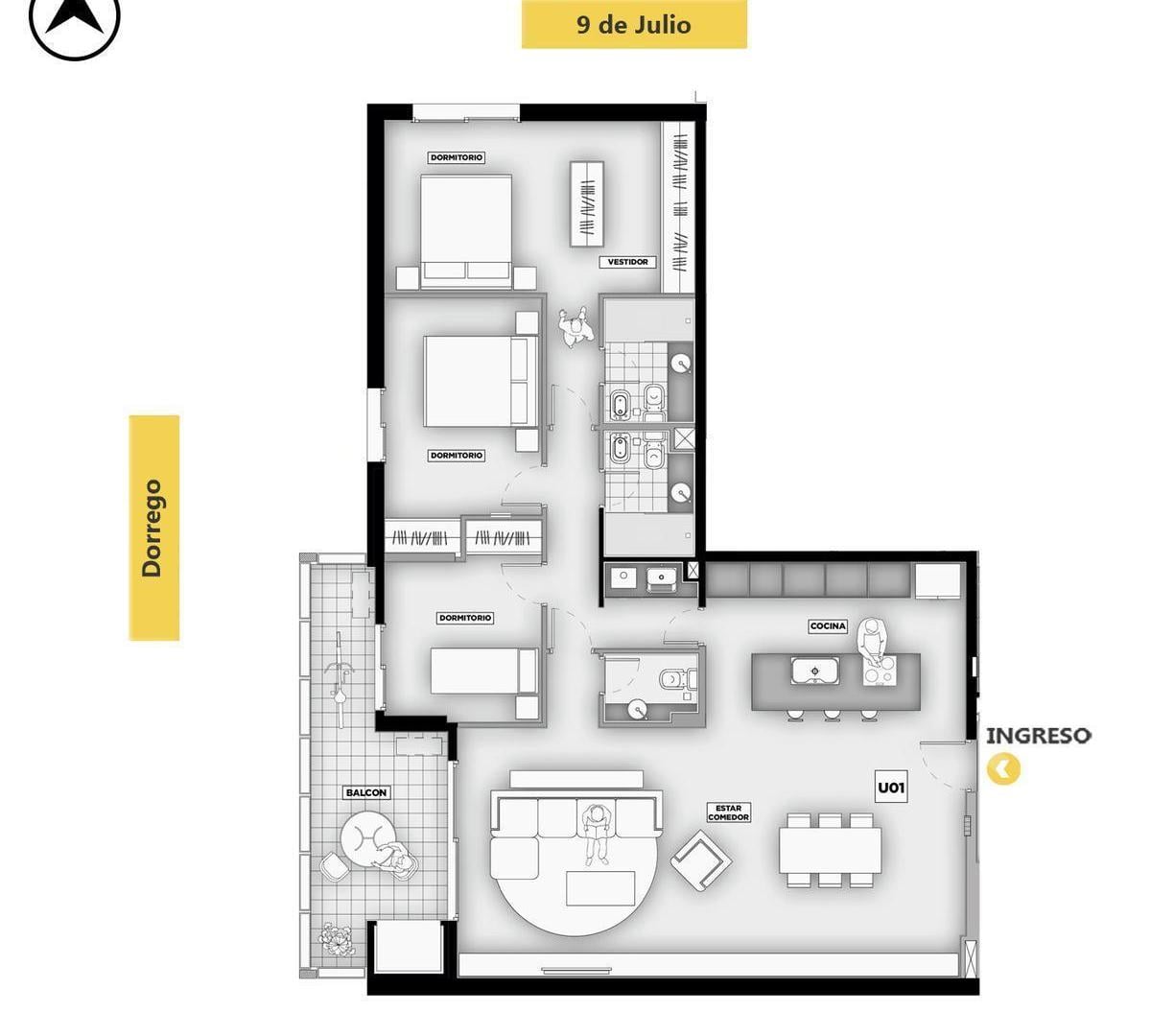 Venta / permuta - Departamento 3 dormitorios - Balcón terraza y suite con vestidor. Rosario centro.