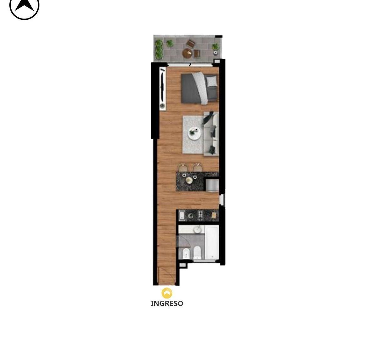 Foto de Venta / Permuta - Monoambiente con balcón al Norte - Martin, Rosario., imagen 5