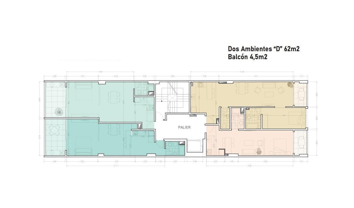 Departamento de 2 ambientes a estrenar en Palermo Soho