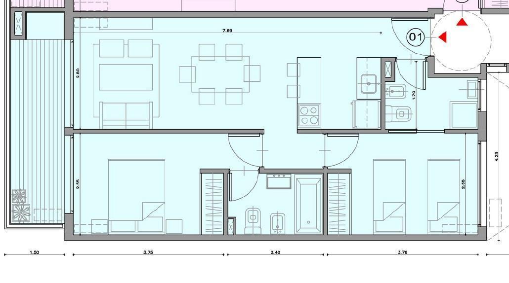 ARCADIA Venta departamento 3 ambientes en Coghlan