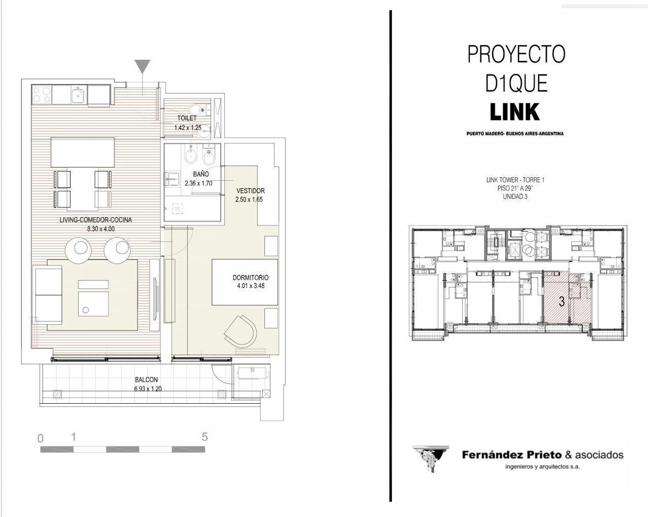 The Link Towers Venta / Alquiler departamento 2 amb en Puerto Madero