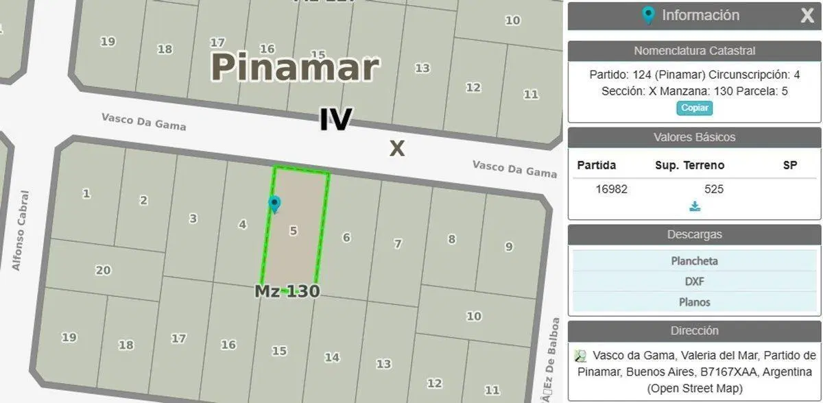 Lote en VENTA en VALERIA DEL MAR 2