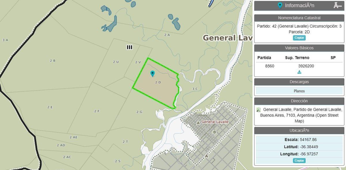 Foto de CAMPO VENTA SOBRE RUTA 11 GENERAL LAVALLE 392,6 HA, imagen 1