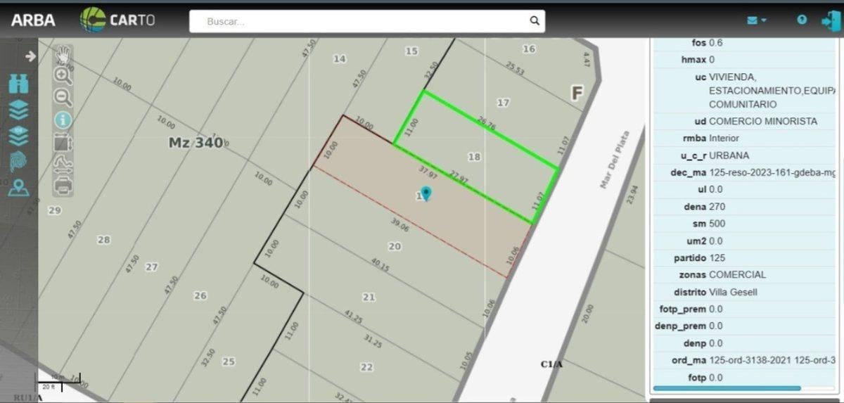 Foto de LOTE EN VENTA MAR AZUL APTO COMERCIAL ZONA CENTRO, imagen 4