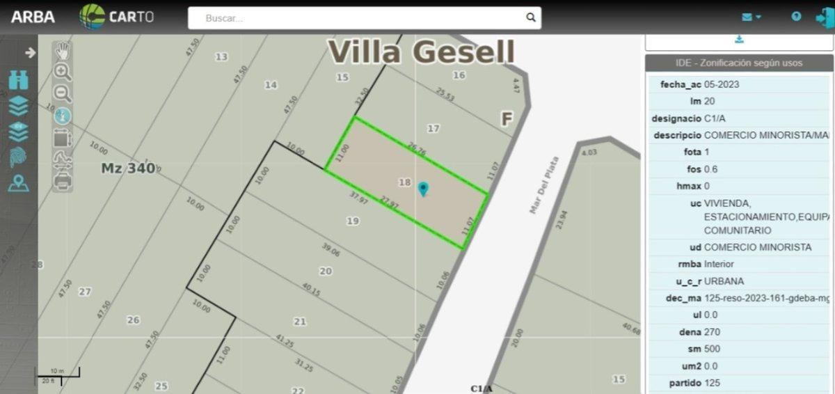 Foto de LOTE EN VENTA MAR AZUL APTO COMERCIAL ZONA CENTRO, imagen 2
