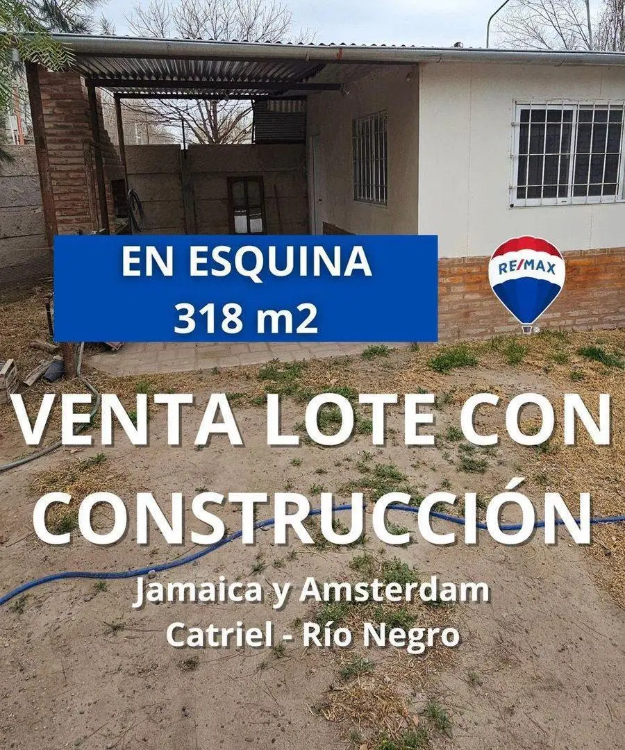 VENTA LOTE 318m2 EN ESQUINA CATRIEL RIO NEGRO 4