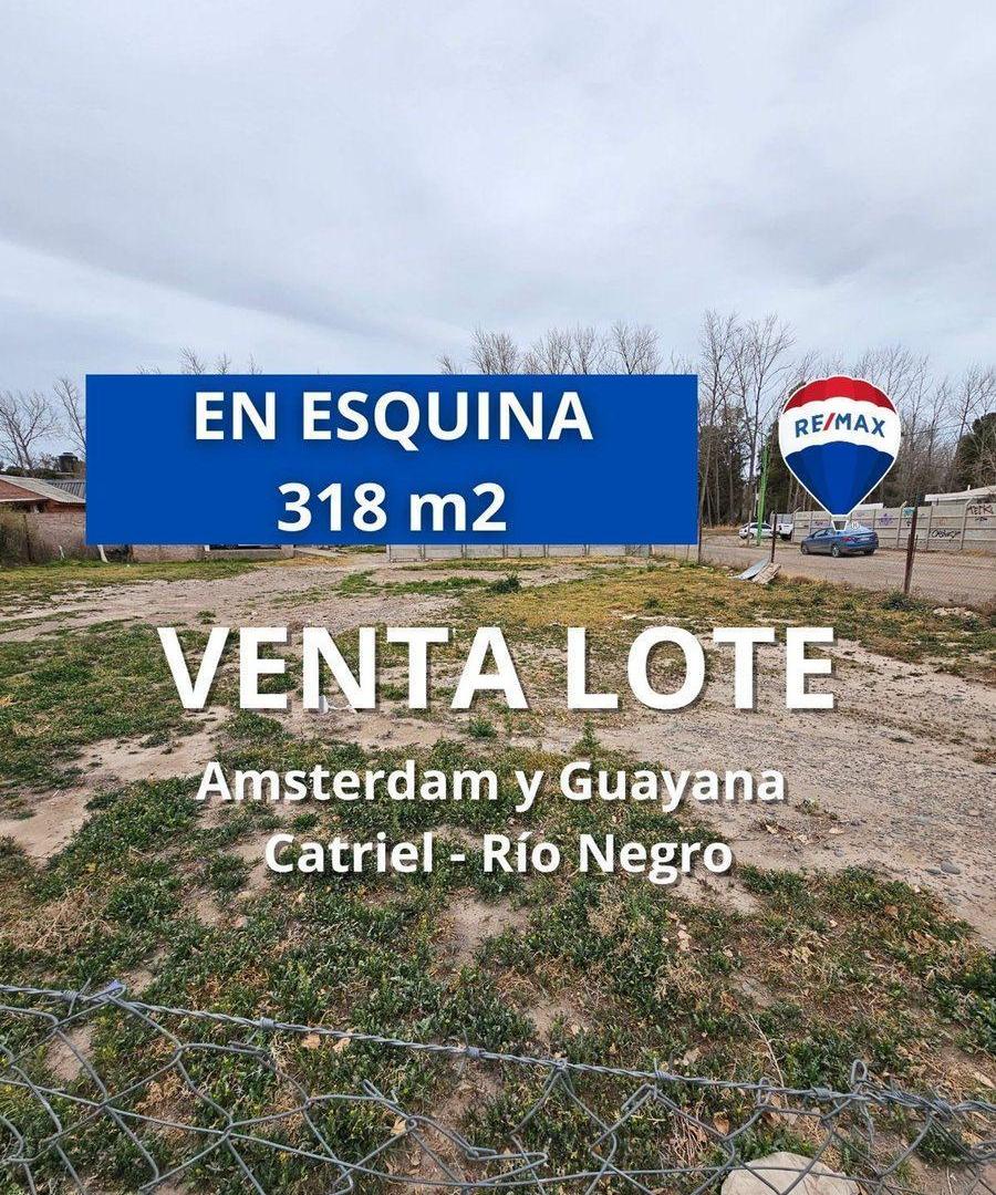 VENTA LOTE 318m2 EN ESQUINA CATRIEL RIO NEGRO