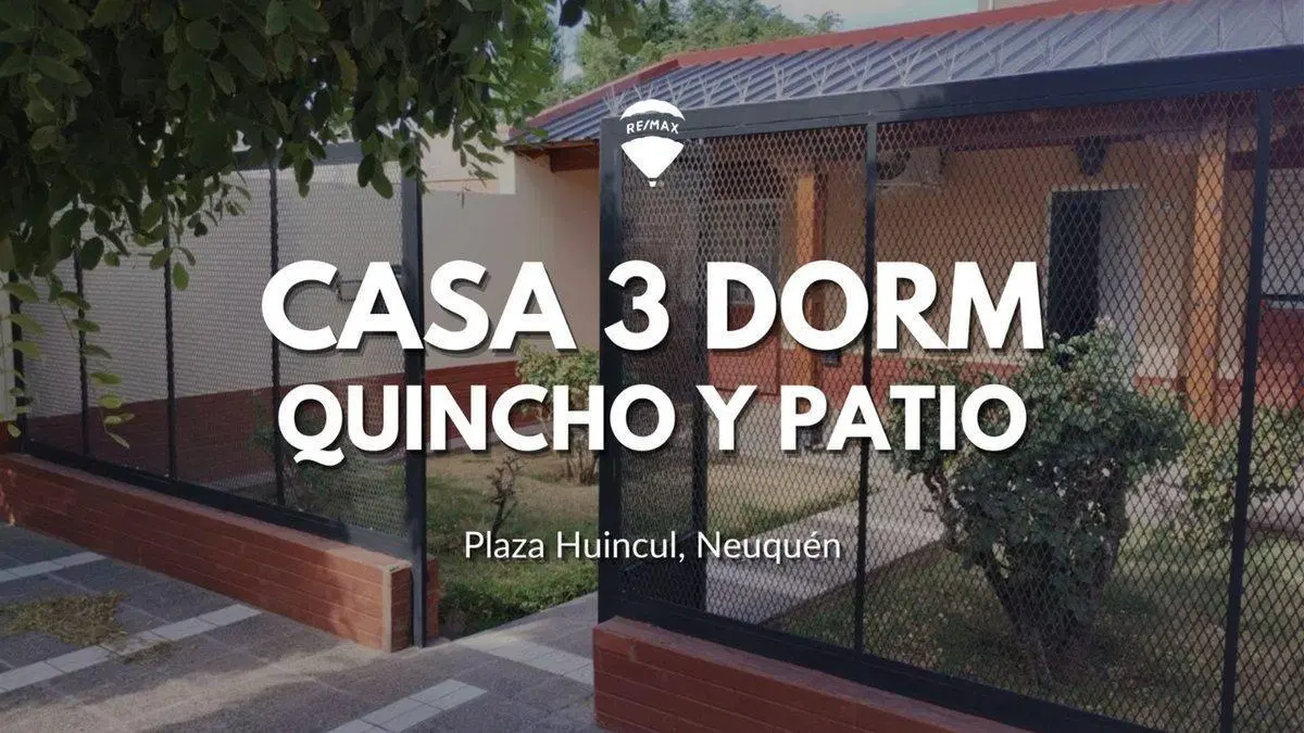 VENTA CASA 3 DORMITORIOS, PLAZA HUINCUL 3
