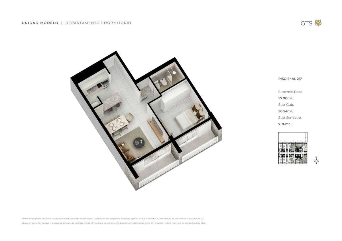 VENTA | DEPARTAMENTO 1 DORMITORIO | GREEN TOWER
