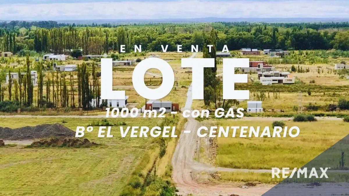 VENTA  LOTE CON GAS, B° EL VERGEL 3