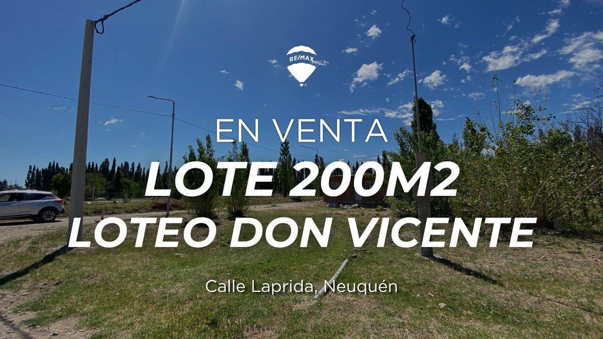 LOTE EN VENTA EN NEUQUÉN DON VICENTE