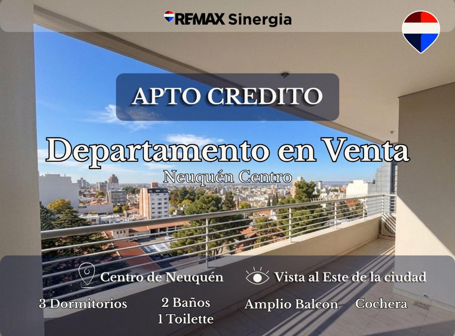 VENTA DEPARTAMENTO 3 DORMITORIOS CON COCHERA