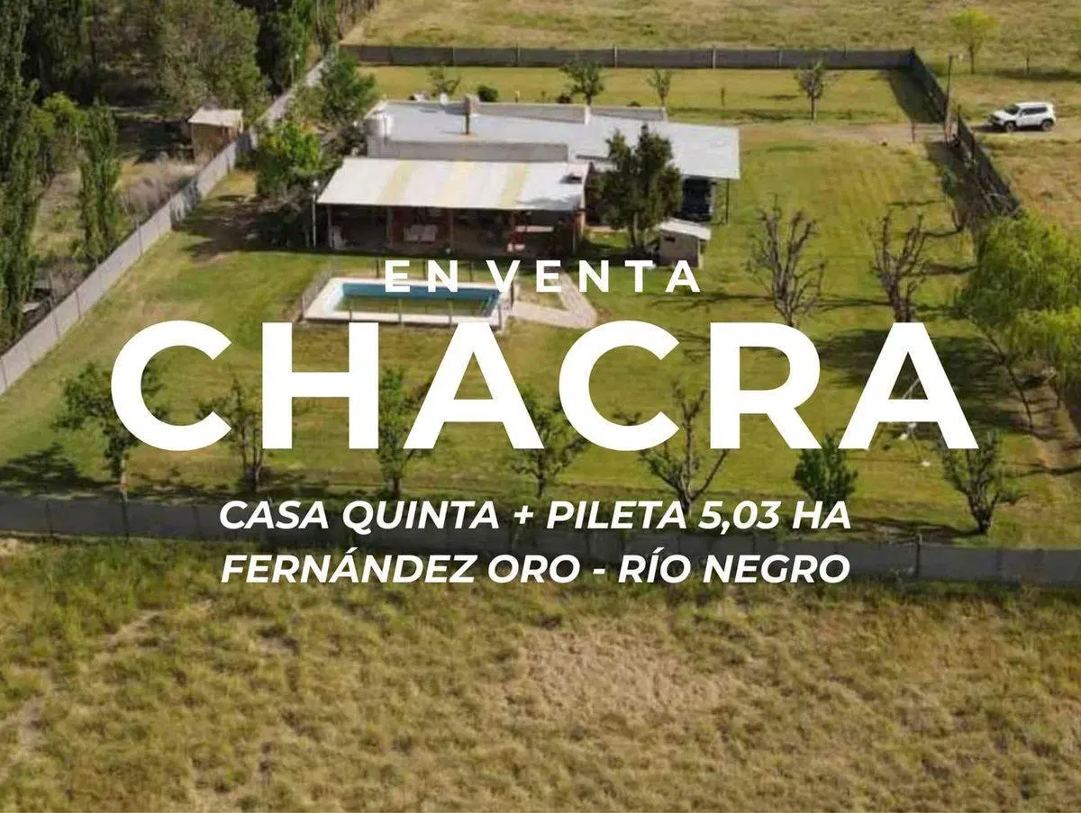 VENTA CASA QUINTA 3 DORM. PILETA 5 HA, FDEZ ORO 4