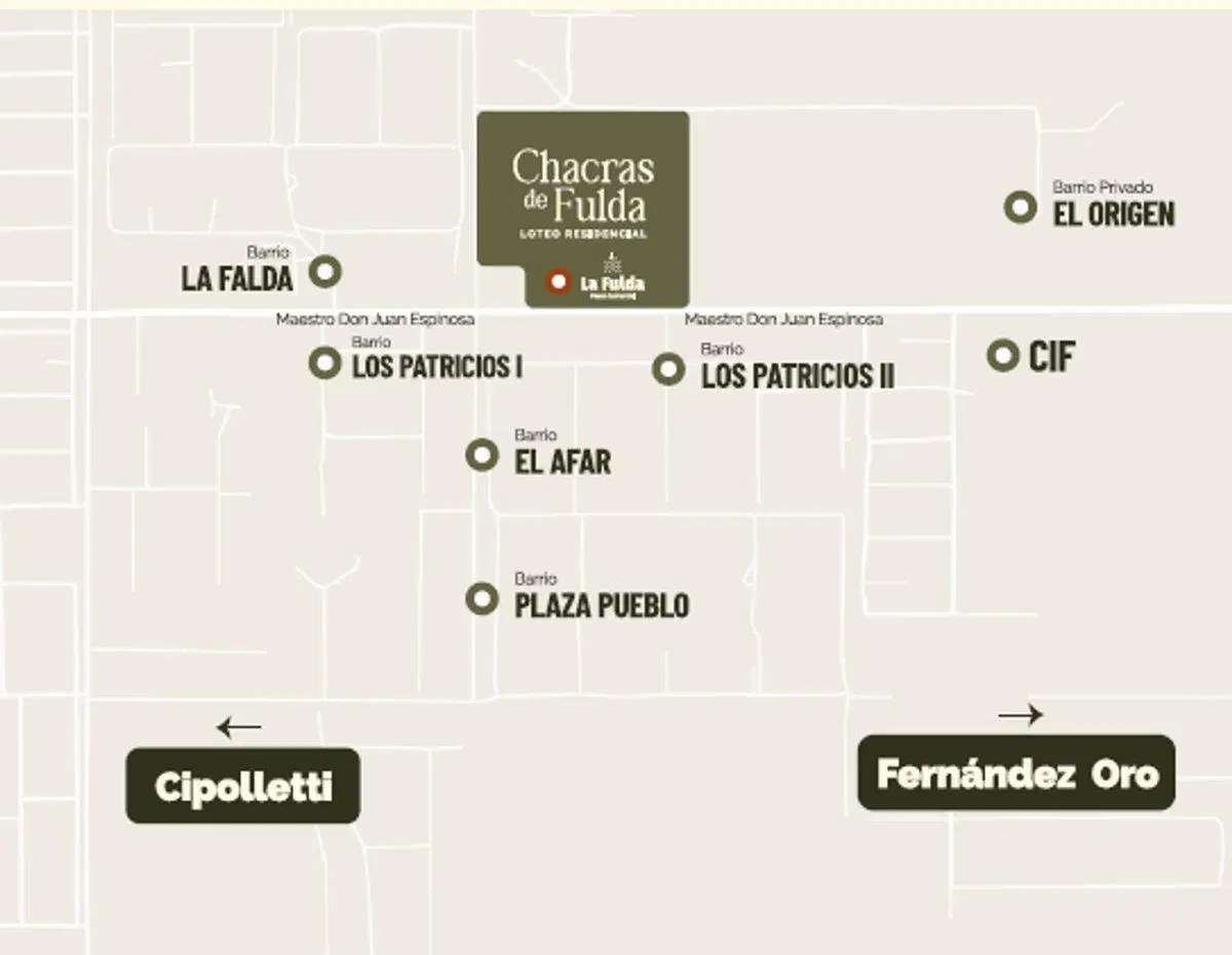 LOTE EN VENTA, CHACRAS DE FULDA, LOTEO RESIDENCIAL 4
