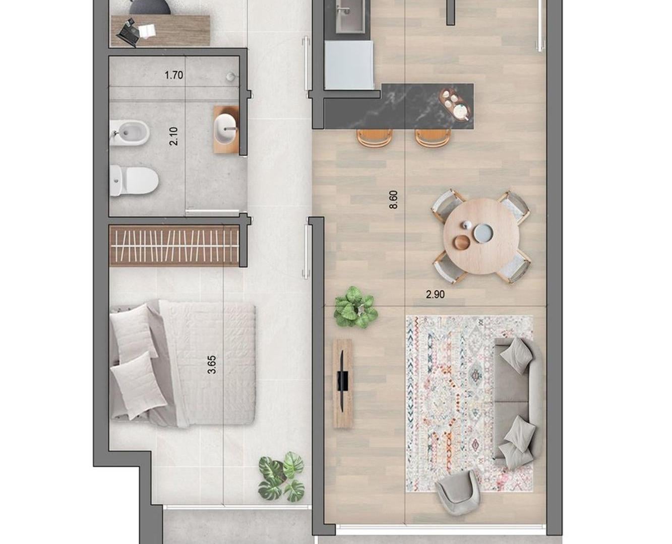 Foto de VENTA DEPTO EN CONSTRUCCION 2 DORMI ED. LUMEN NQN, imagen 4