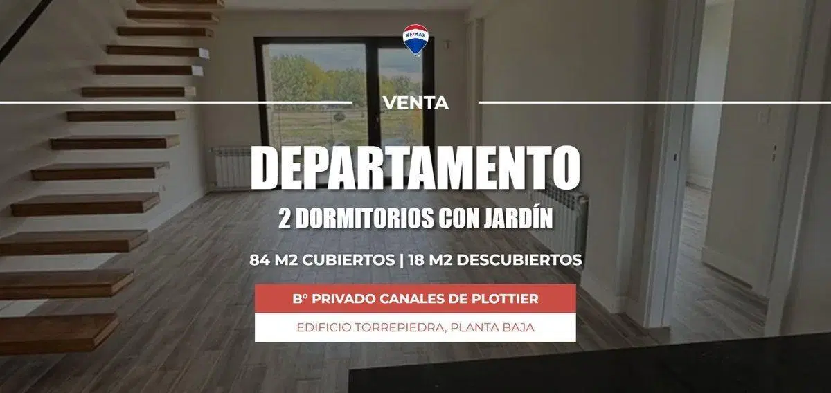 VENTA DEPTO 2 DORM PB CON JARDIN, B° CANALES 1