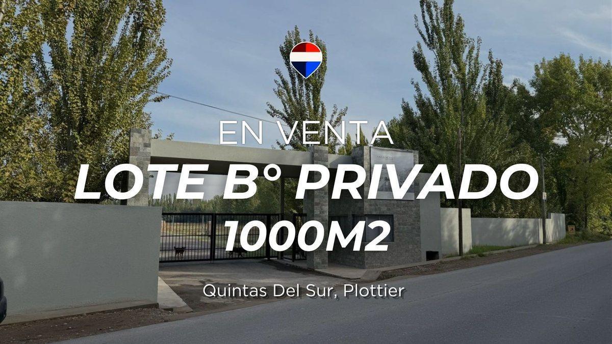 Foto de LOTE EN VENTA B° PRIVADO QUINTAS DEL SUR PLOTTIER, imagen 1