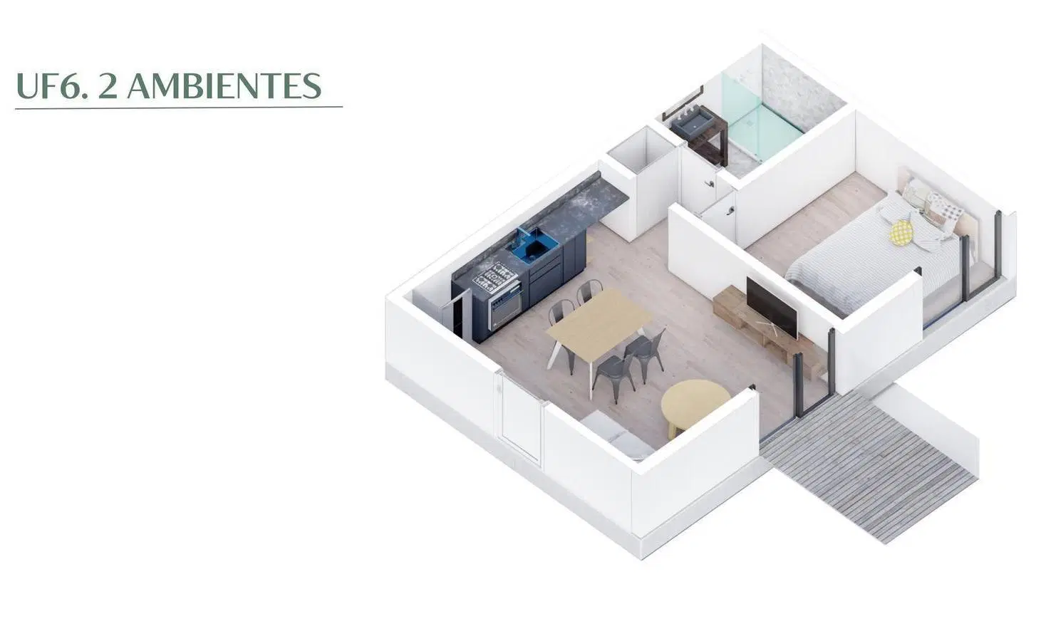 DEPARTAMENTO 2 AMBIENTES EN CONSTRUCCION APTO PROFESIONAL EN EXCELENTE UBICACION 3