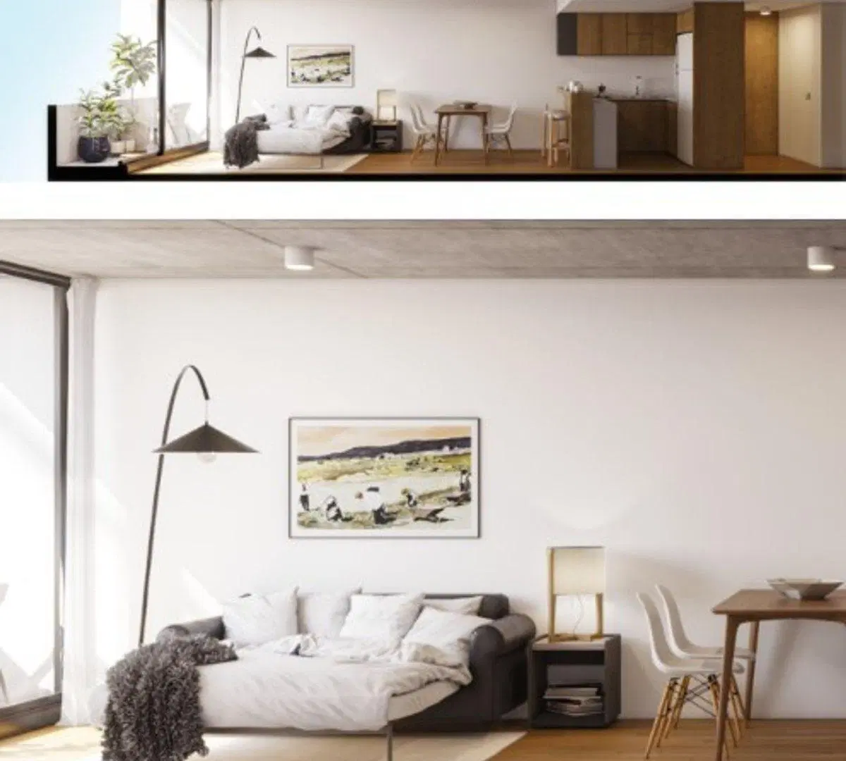 Venta 2 ambientes con balcon zona Alto Palermo 5