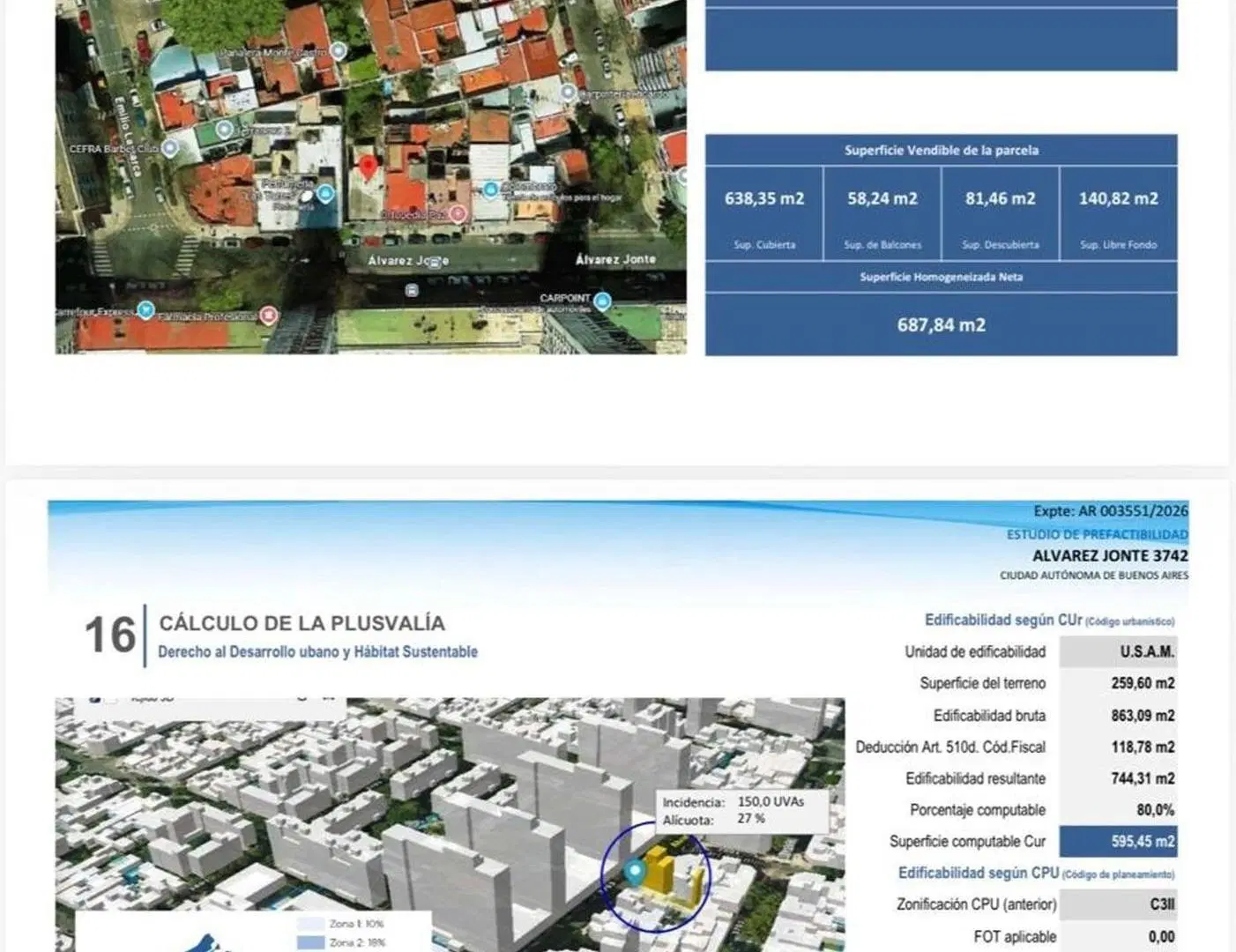Lote en Venta Villa del Parque 687,84m2 vendibles 7