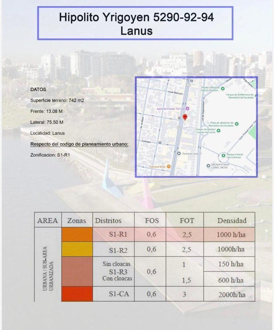 Foto de VENTA LOTE SOBRE AV. HIPÓLITO YRIGOYEN LANÚS OESTE, imagen 5