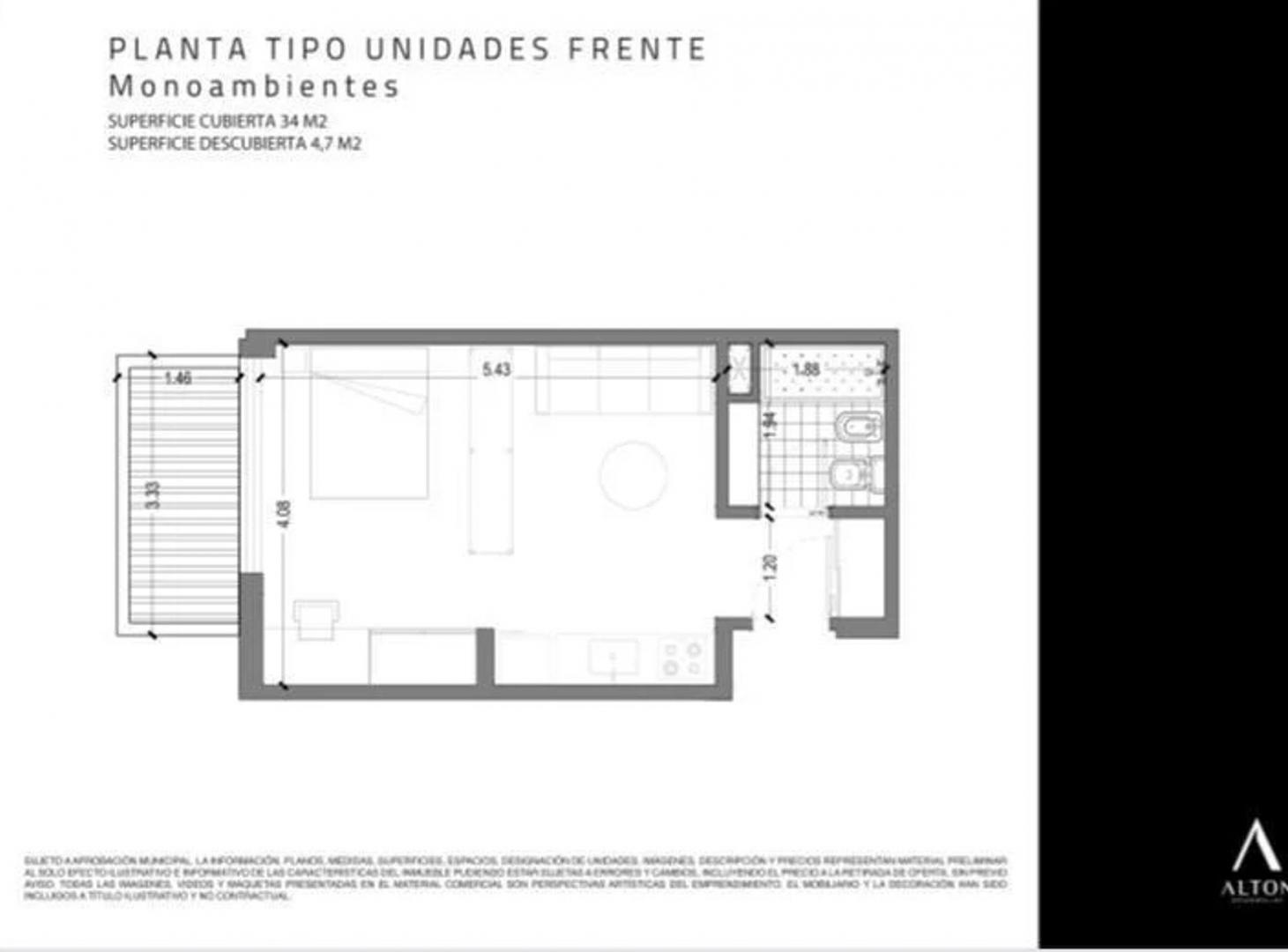 Foto de Monoambiente en Venta en Villa Devoto, imagen 1