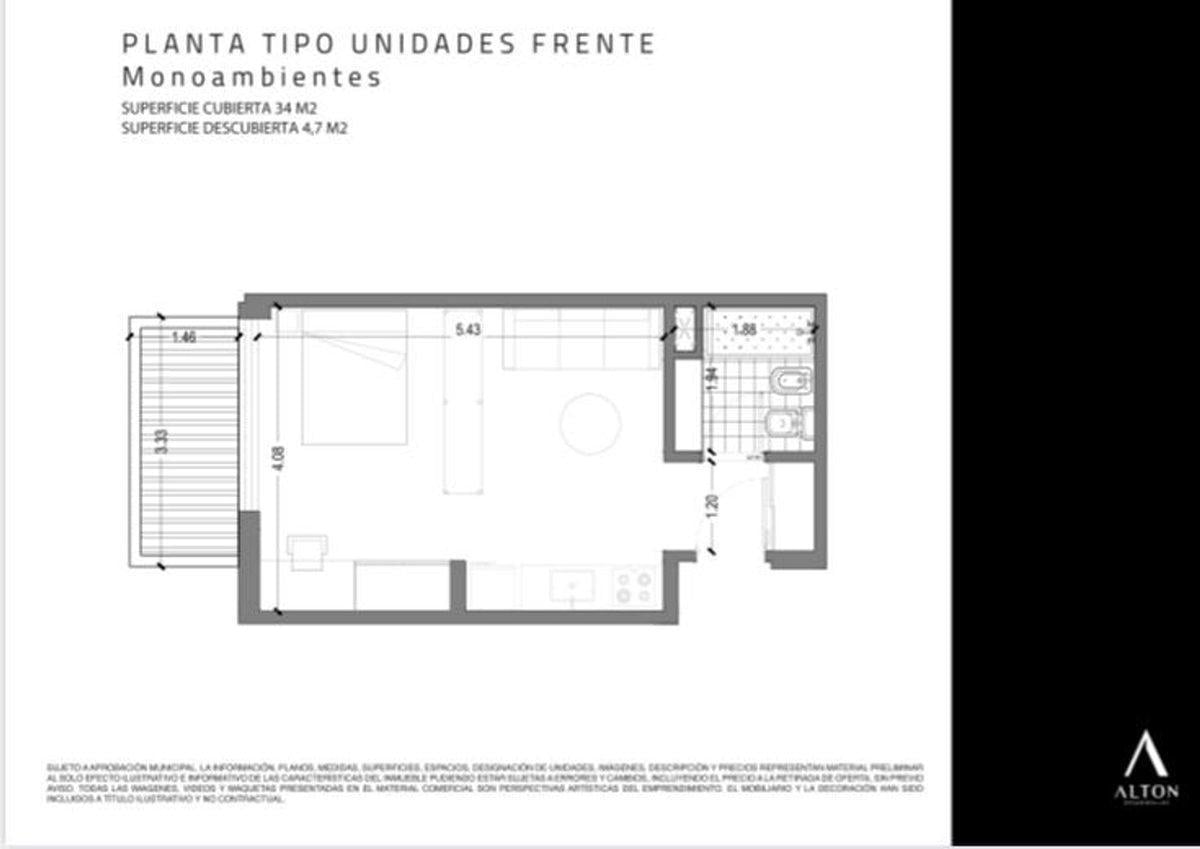 Foto de Monoambiente en Venta en Villa Devoto Al Frente, imagen 5