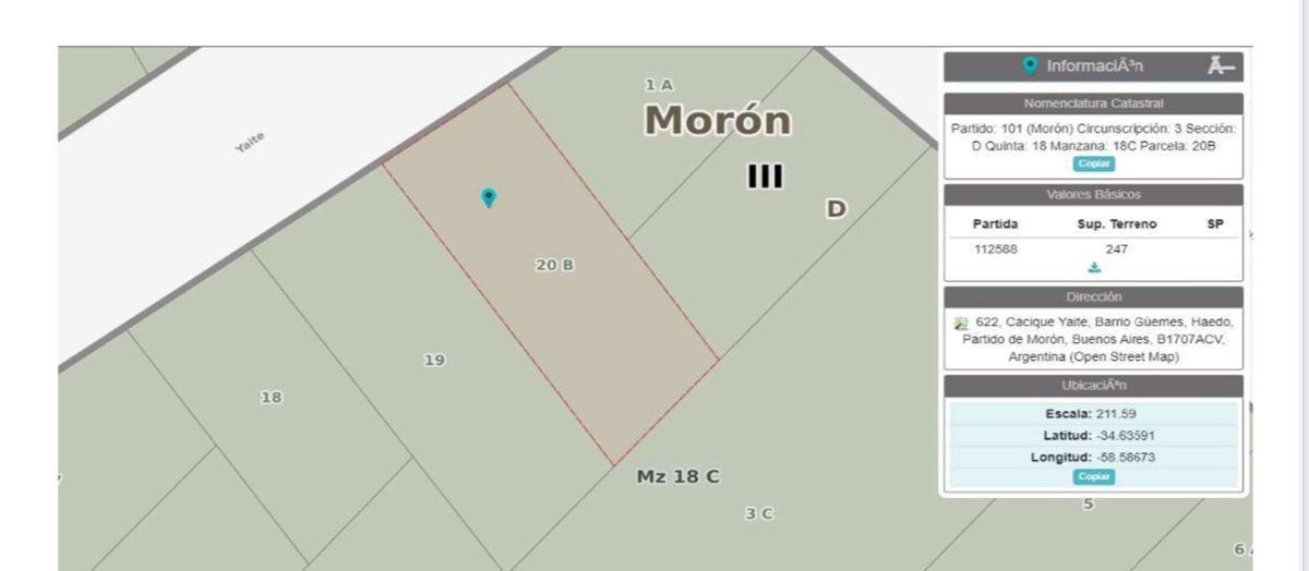 Foto de VENTA DE LOTE EN HAEDO A METROS DE AV. GAONA, imagen 1