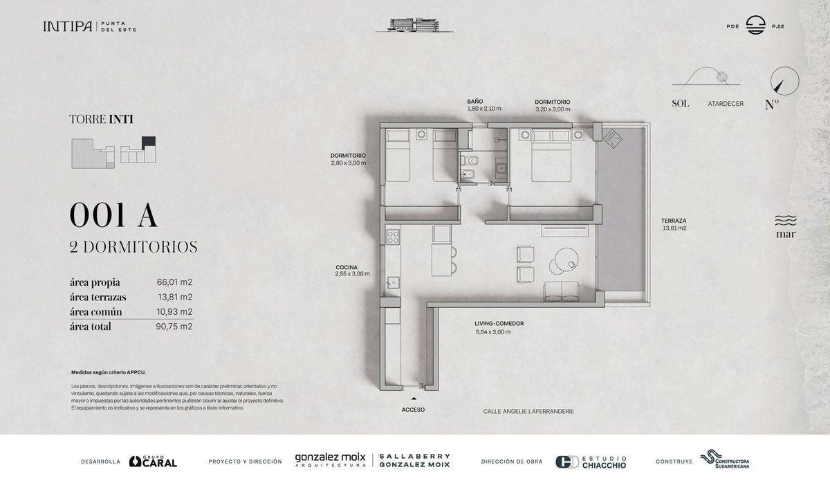 APARTAMENTO EN VENTA 2 DORMITORIOS FRENTE AL MAR