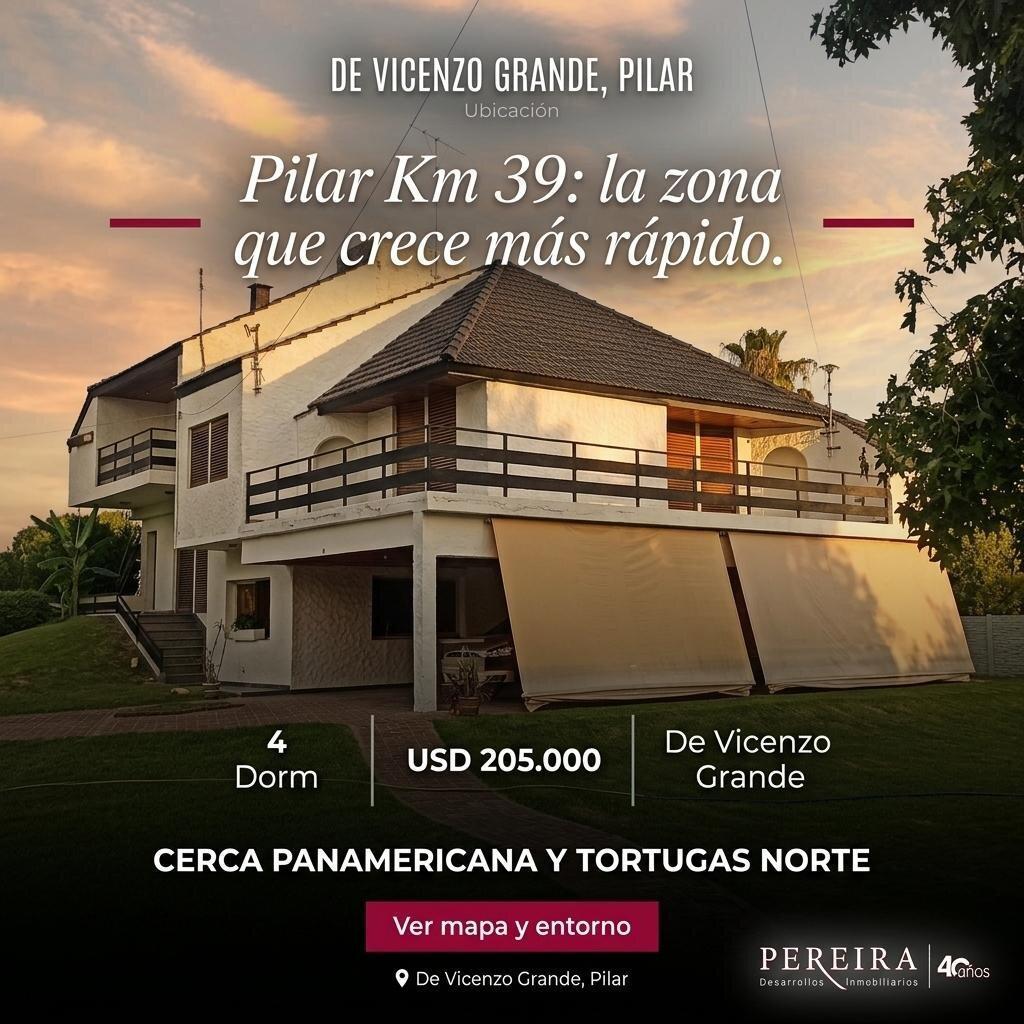 Venta Casa 4 dormitorios Pilar  De Vicenzo  construida en 3 niveles